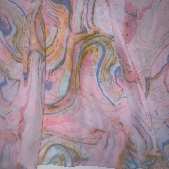 Buddy Love Light Pink Marble Private Yacht Maxi Dress NWT Sz L - Picture 9 of 13